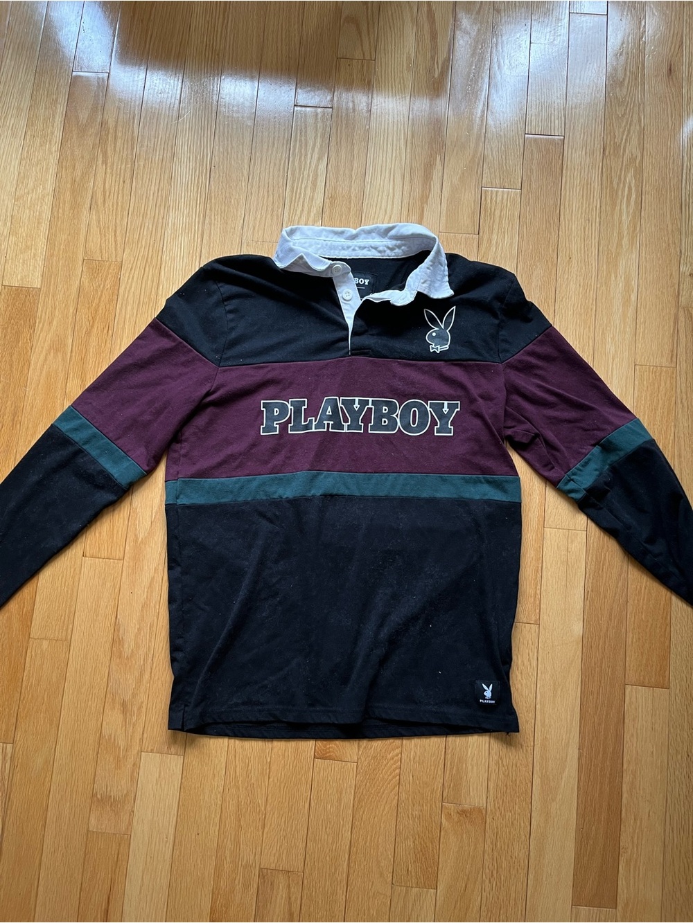 PLAYBOY Black, Burgundy & Dark Green Polo